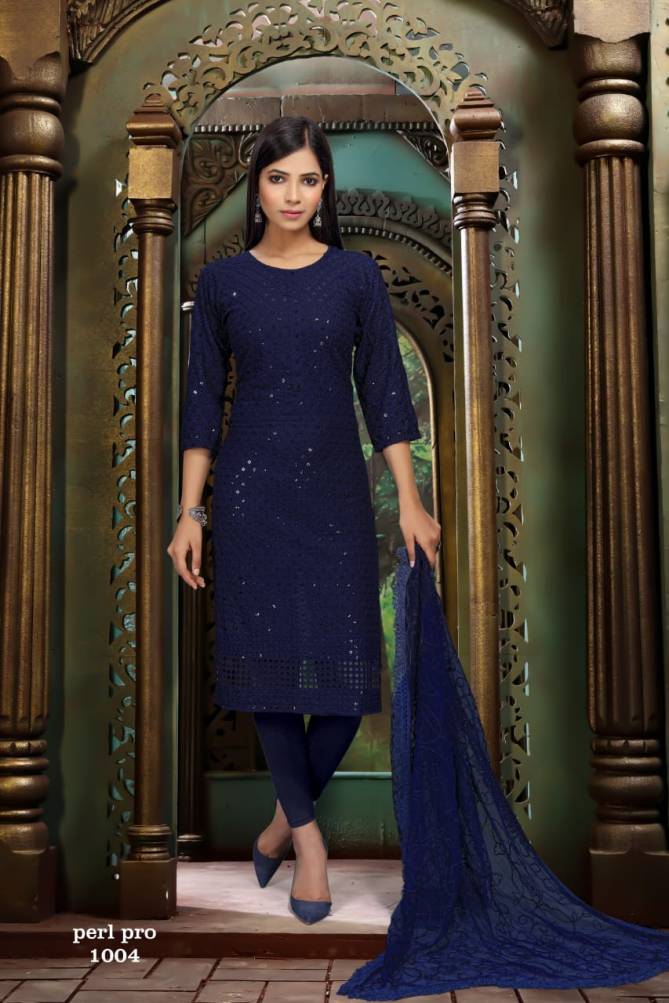Pearl Pro Fancy Festive Wear Sequence Kurti With Dupatta Latest Collection