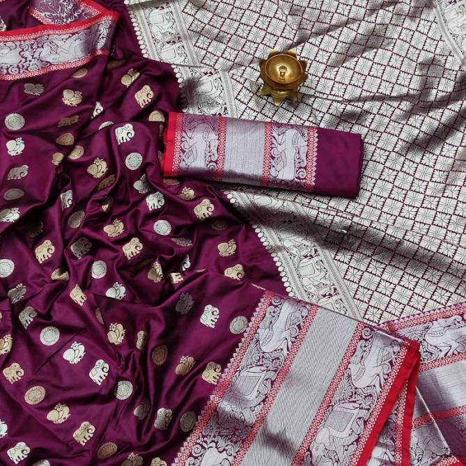 Meera 41 Party Wear Banarasi Silk Designer Worked Saree Collection