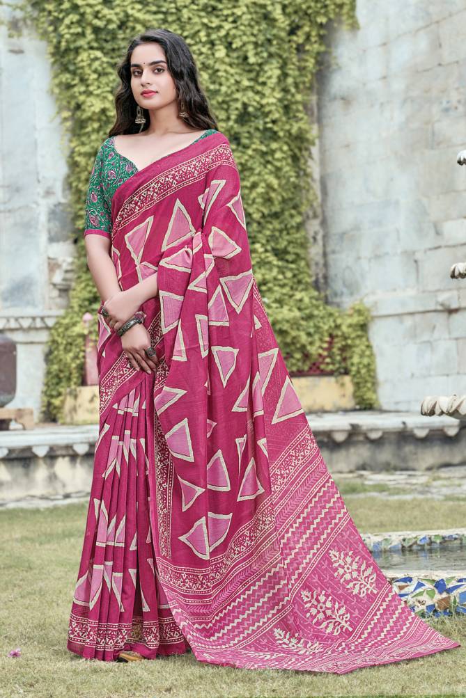 Sangam Aakruti Casual Daily Wear Cotton Printed Saree Collection