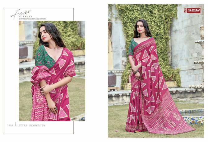 Sangam Aakruti Casual Daily Wear Cotton Printed Saree Collection