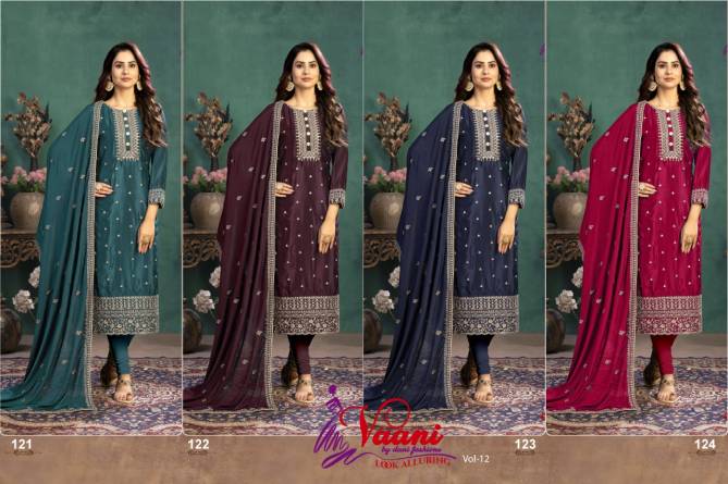 Vaani 12 Festive Wear Silk Designer Heavy Salwar Kameez Collection