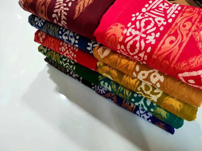 Batik Weaving Zequard Regular Wear Printed Cotton Dress Material Collection