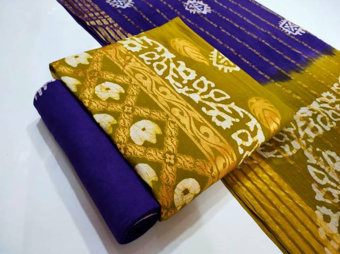 Batik Weaving Zequard Regular Wear Printed Cotton Dress Material Collection
