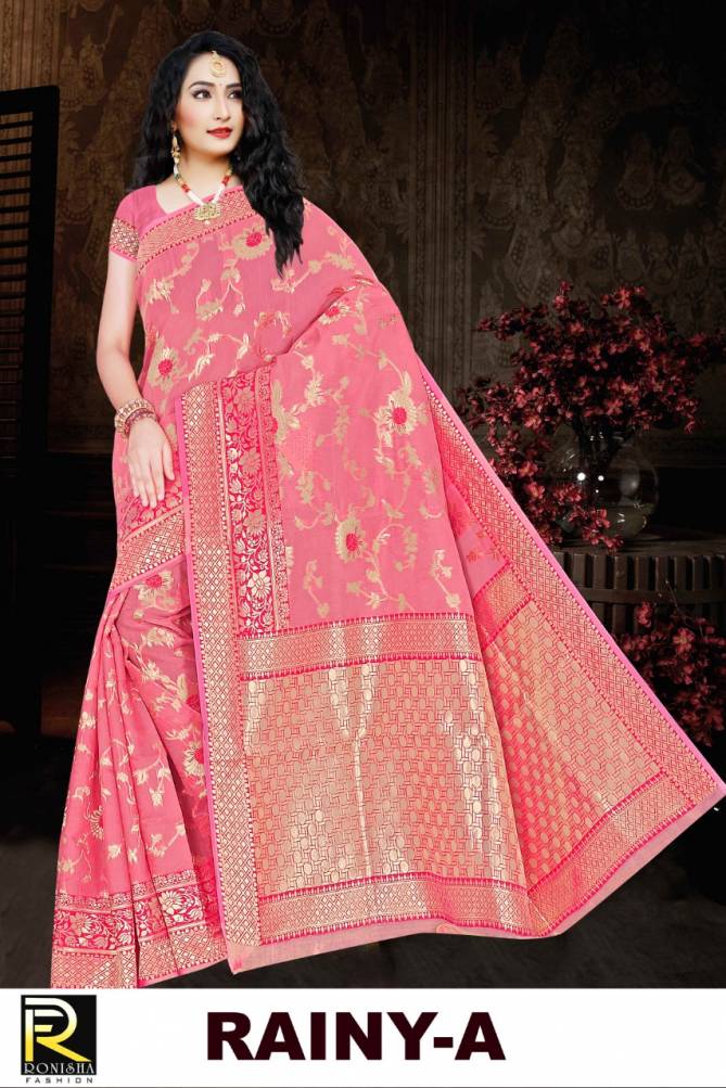 Ronisha Rainy Casual Wear Designer Fancy Cotton Silk Saree Collection