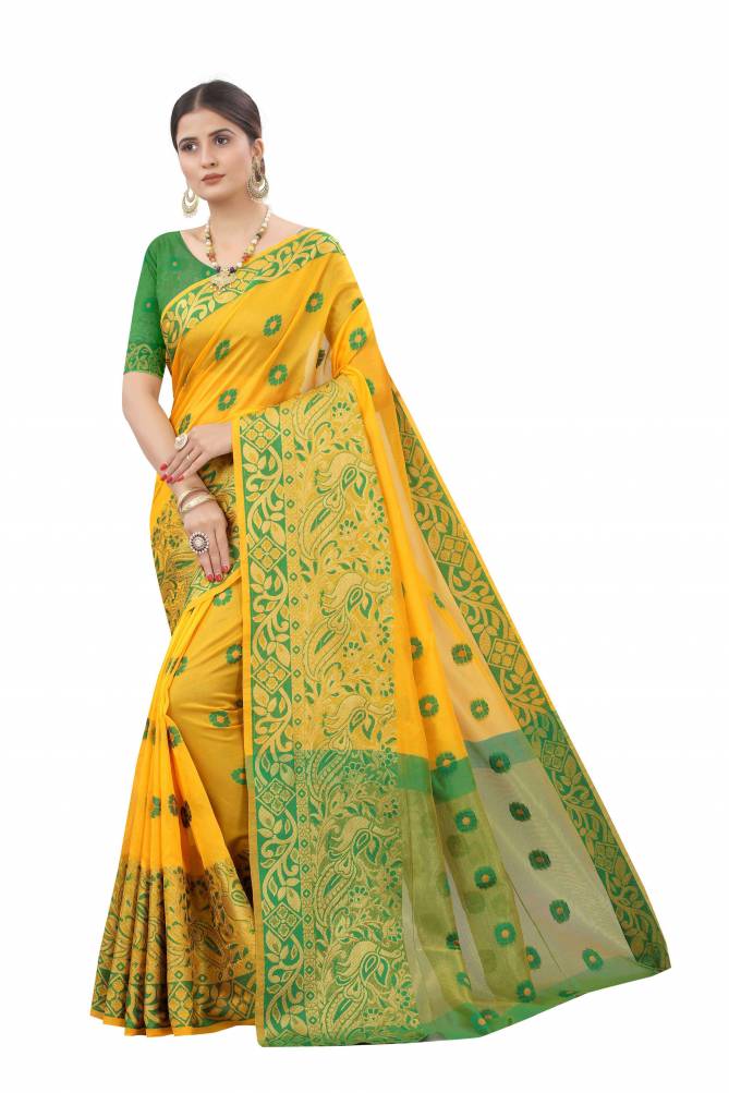 S Dynamic Casual Wear Cotton Designer Fancy  Saree Collection