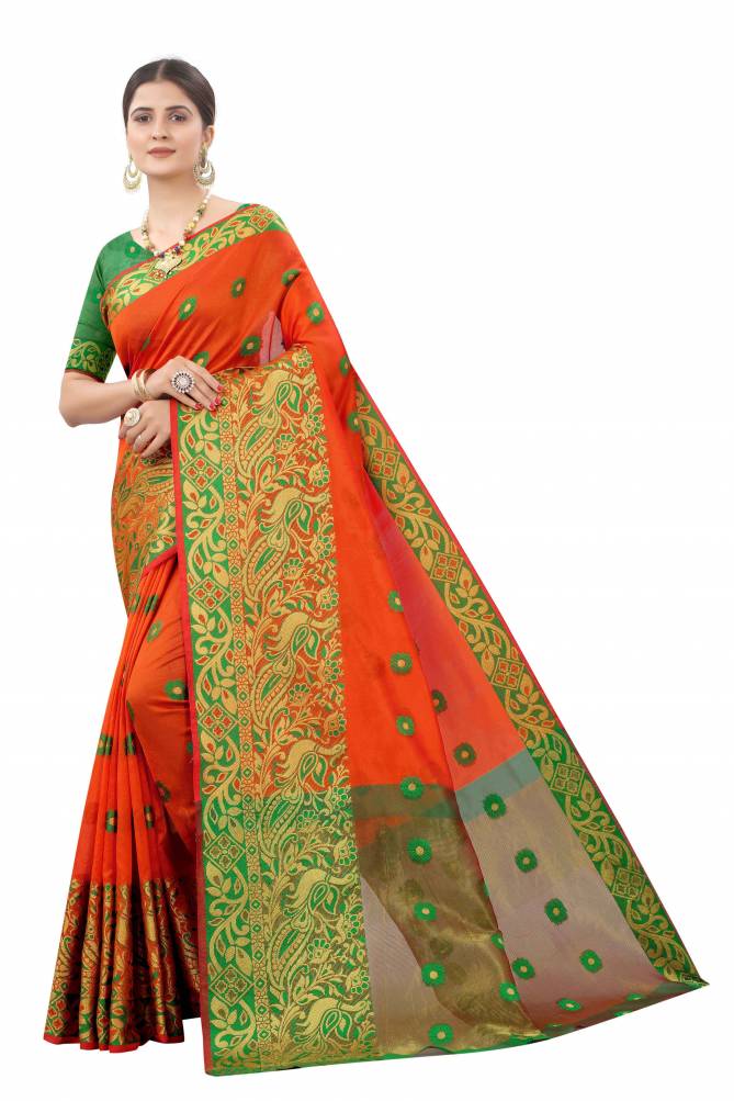 S Dynamic Casual Wear Cotton Designer Fancy  Saree Collection