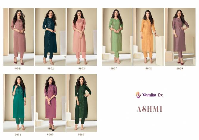 Vamika Nx Ashmi Fancy Party Wear Viscos Stylish Designer Kurti Collection