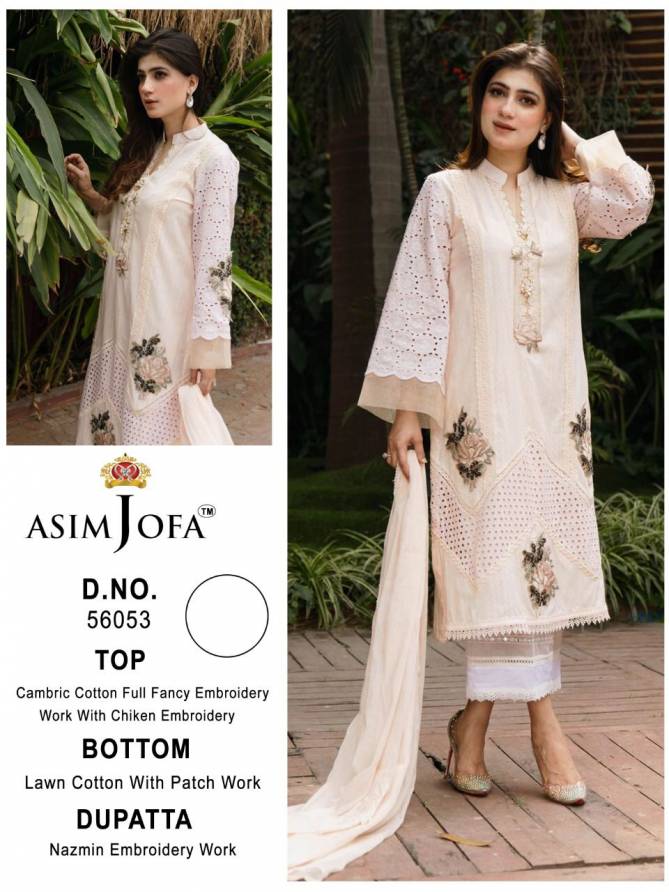 Asim Jofa 56053 Lawn Cotton Designer Fancy Festive Wear Pakisatni Salwar Kameez