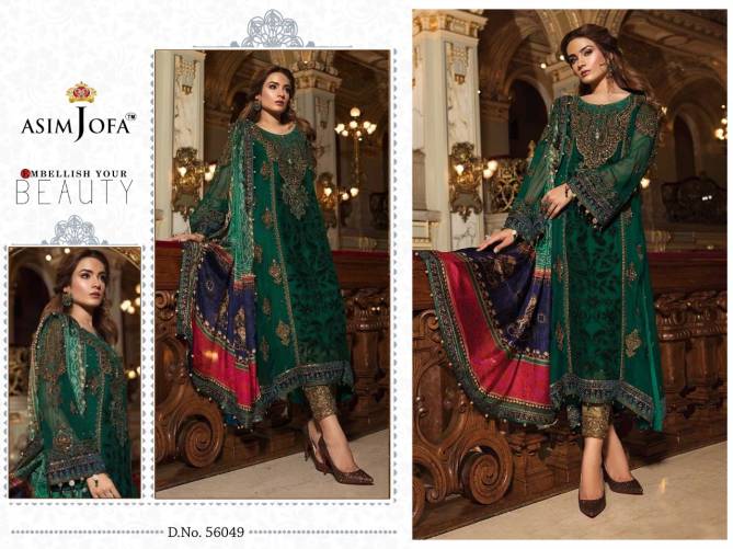 Asim Jofa 56049 Georgette Festive Wear Designer Fancy Pakistani Salwar Kameez