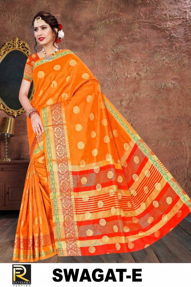 Ronisha Swagat Designer Casual Wear Printed Silk Saree Collection