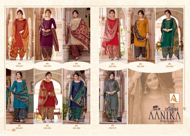 Alok Aanika Exclusive digital Printed Winter Ethnic Wear Designer Pashmina Collection