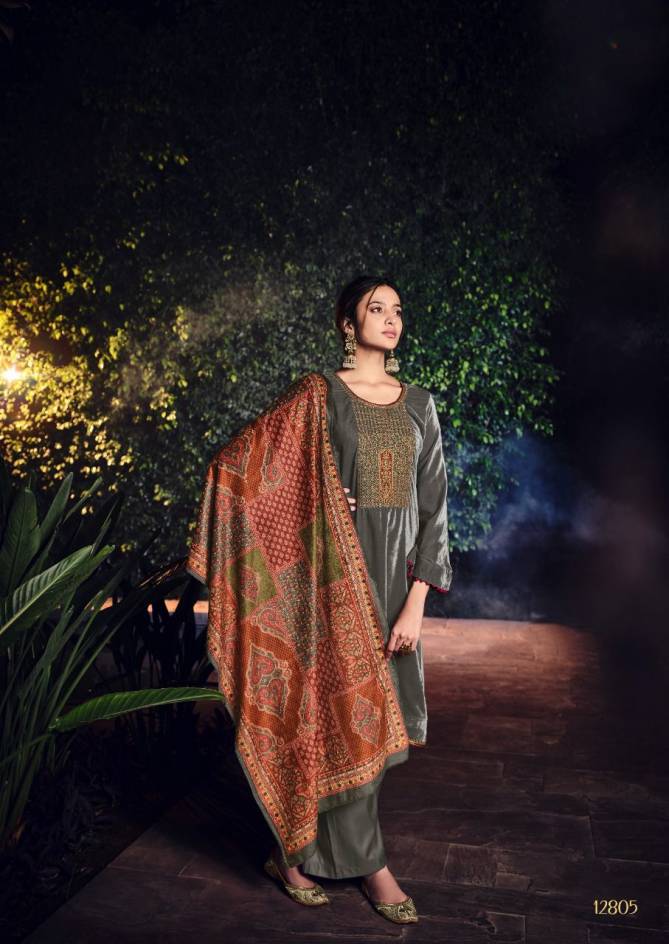 Deepsy Gulnar Winter Festive Wear Velvet Embroidery Designer Pashmina Collection
