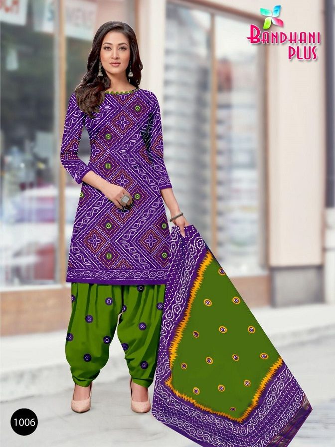 bandhani cotton dress design