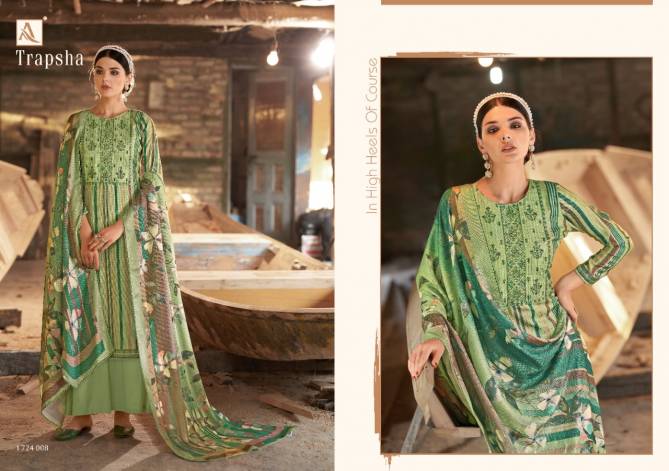 Alok Trapsha Digital Printed Casual Wear Fancy Wool Pashmina Dress Material Collection