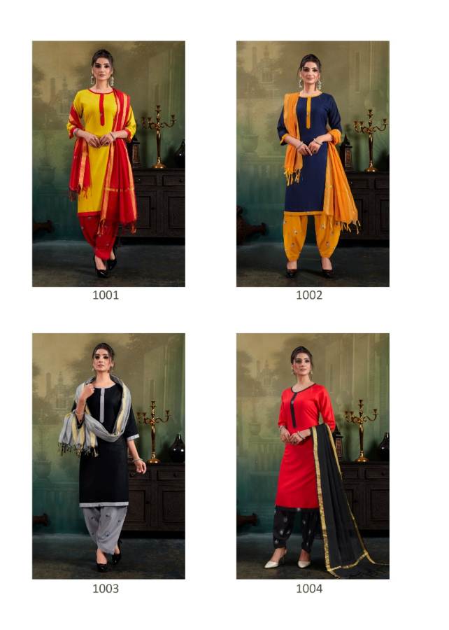 Banwery Latest Collection Of Designer Daily Wear Ready Made Salwar Suit With Chanderi Duptta 