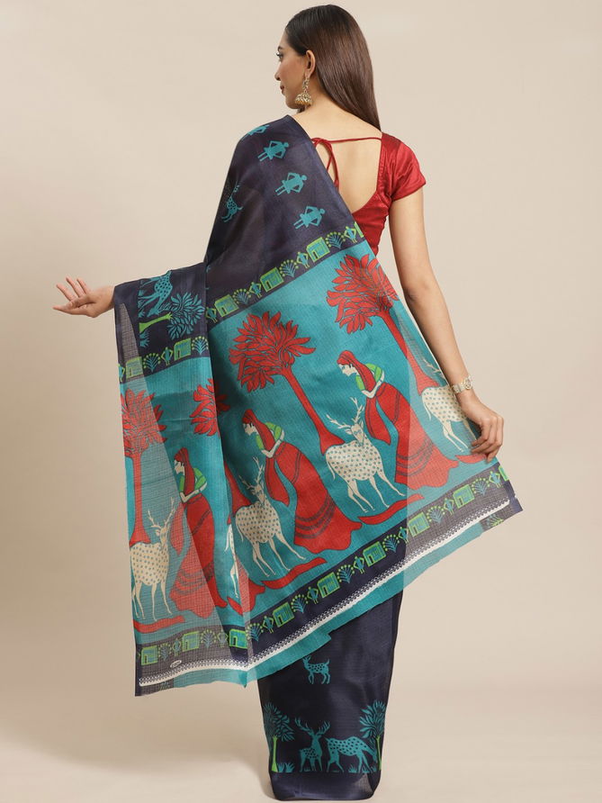 Bhagalpuri 2 Festive Printes Daily Wear Latest Design Silk Sarees Collection