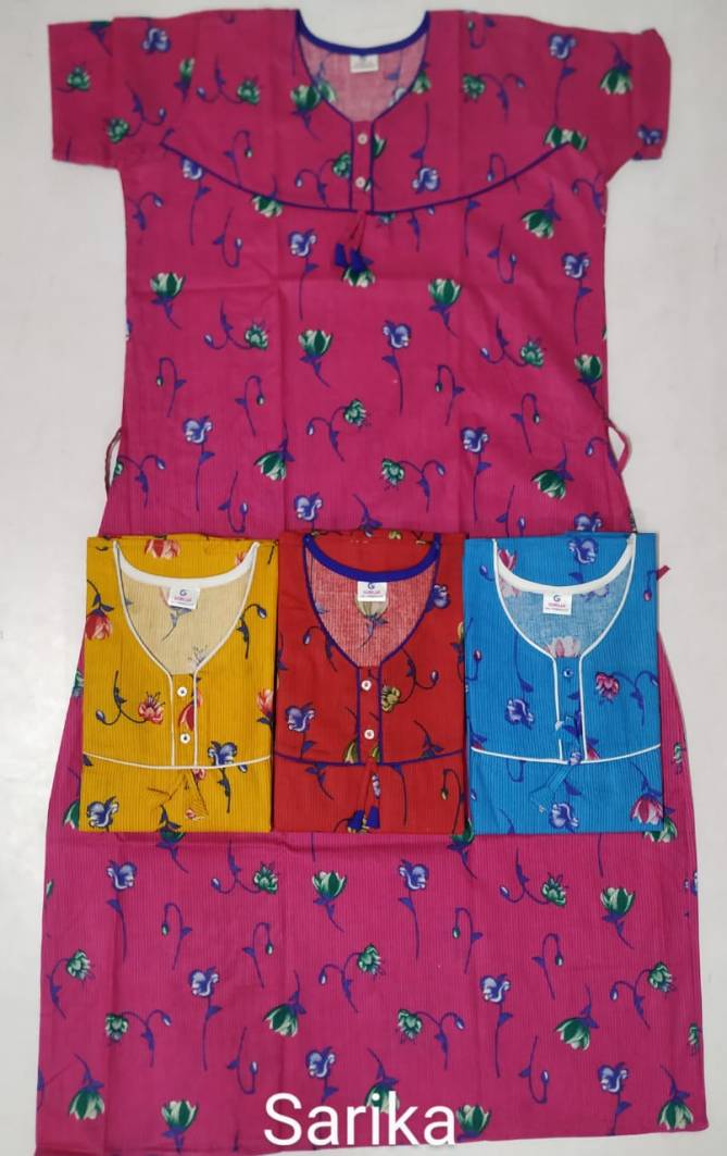 Cotton Nighty 123 Comfortable Night Wear Pure Cotton Printed Nighty Collection
