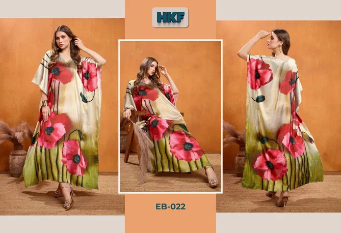 Everbloom Vol 4 By Hkf Soft Satin Fancy Kaftan Wholesale In India