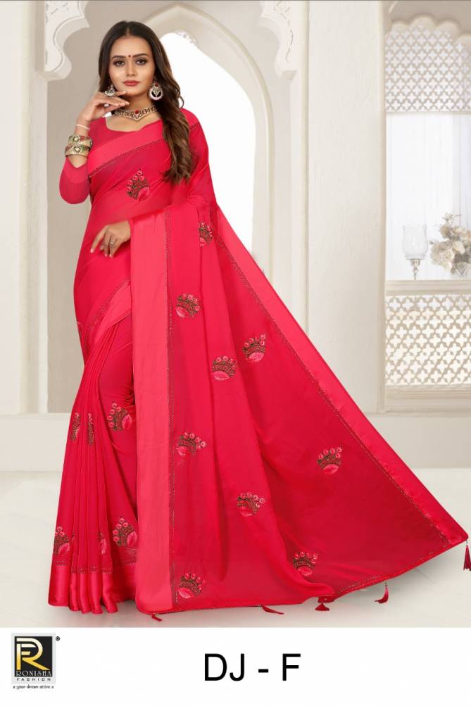 Ronisha Dj Latest Festive Wear Satin Silk Designer Saree Collection