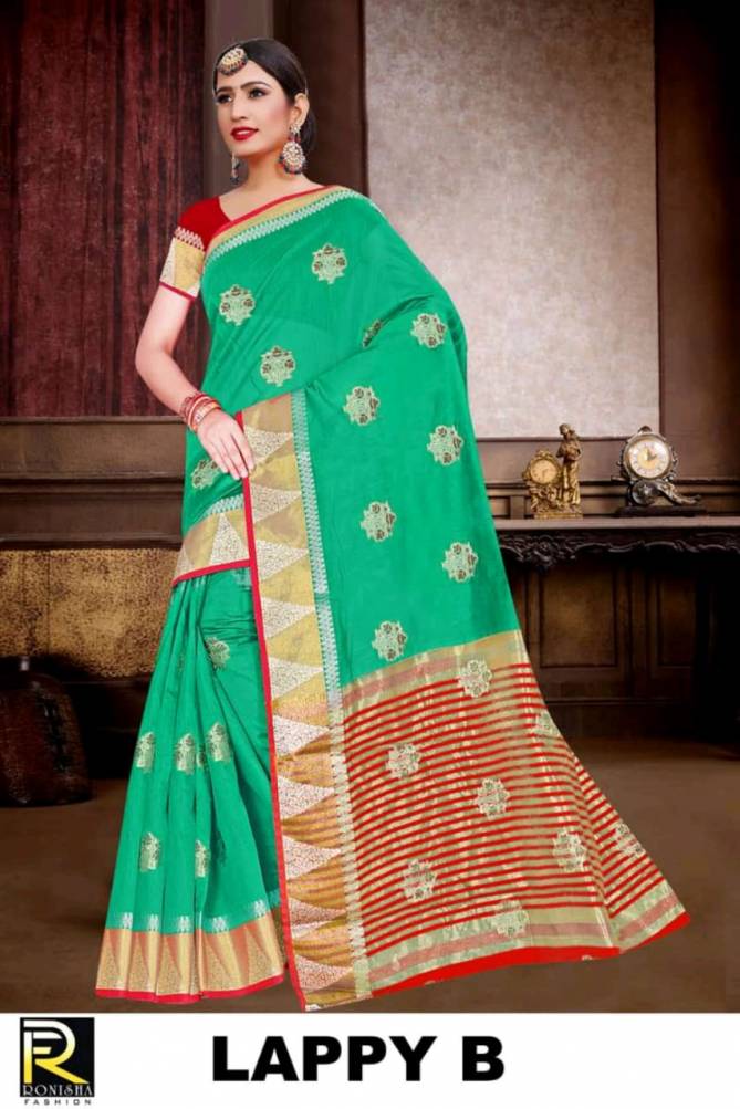 Ronisha Lappy latest Formal Wear Soft Cotton Silk Saree Collection