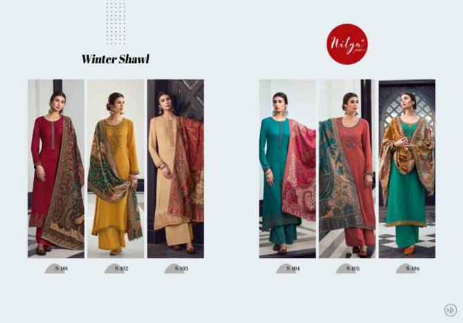 Lt Nitya Winter Shawl Exclusive Wear Designer Pashmina Salwar Kameez Collection