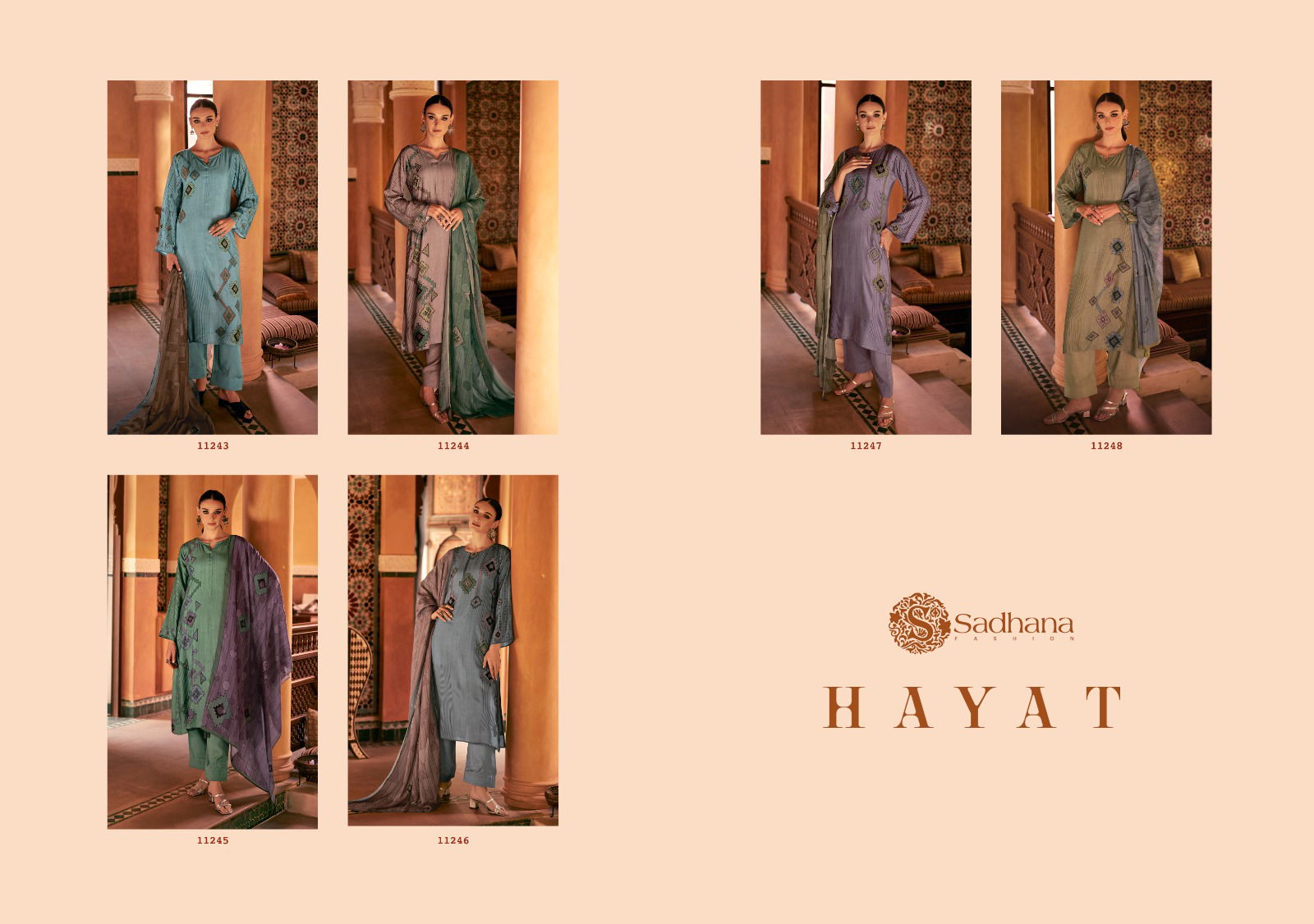 Hayat By Sadhana Muslin Silk Digital Printed Dress Material Wholesale Price