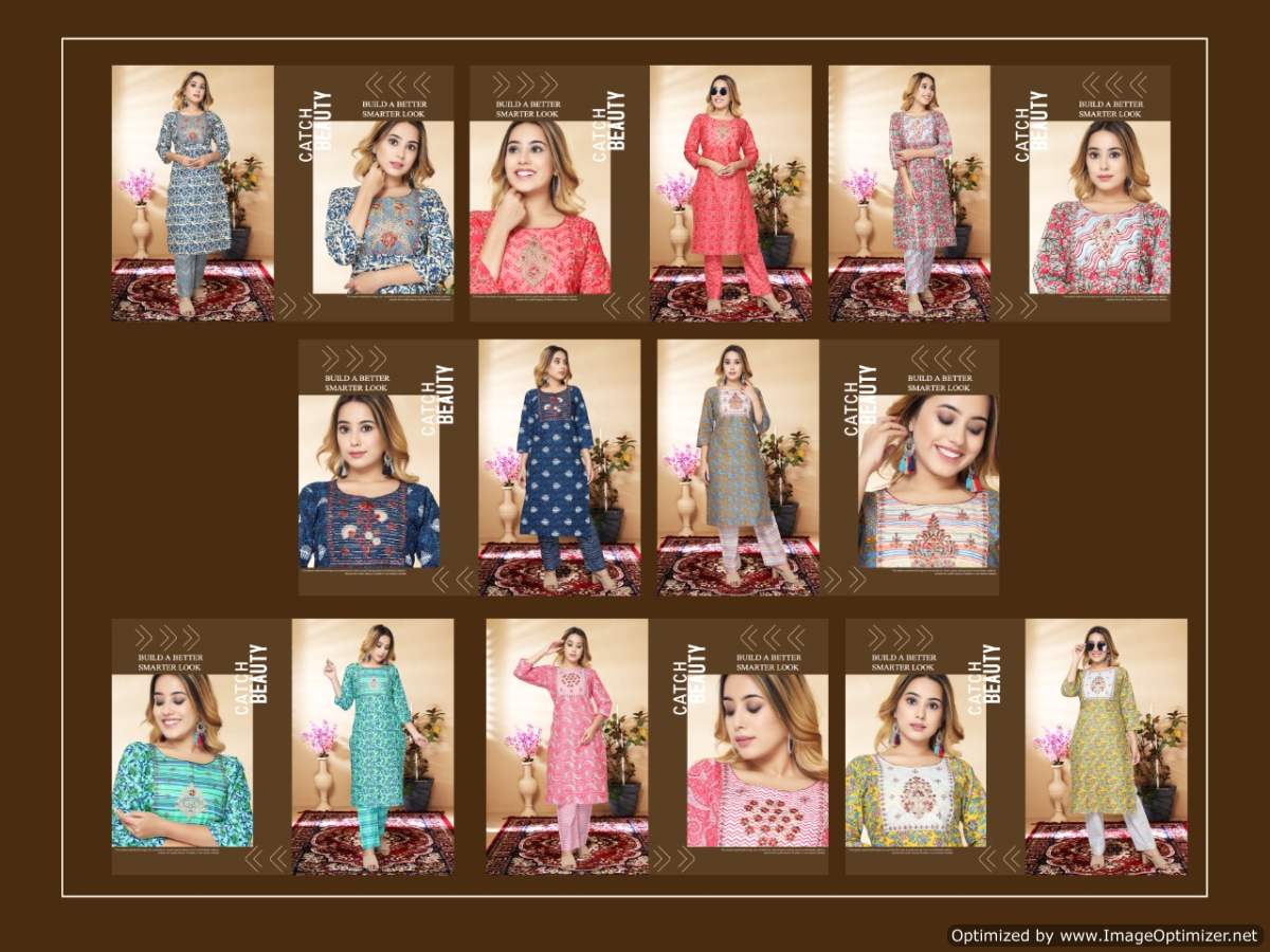 Aarvee Latest Fancy Designer Ethnic Wear Cotton Kurti With Bottom Collection