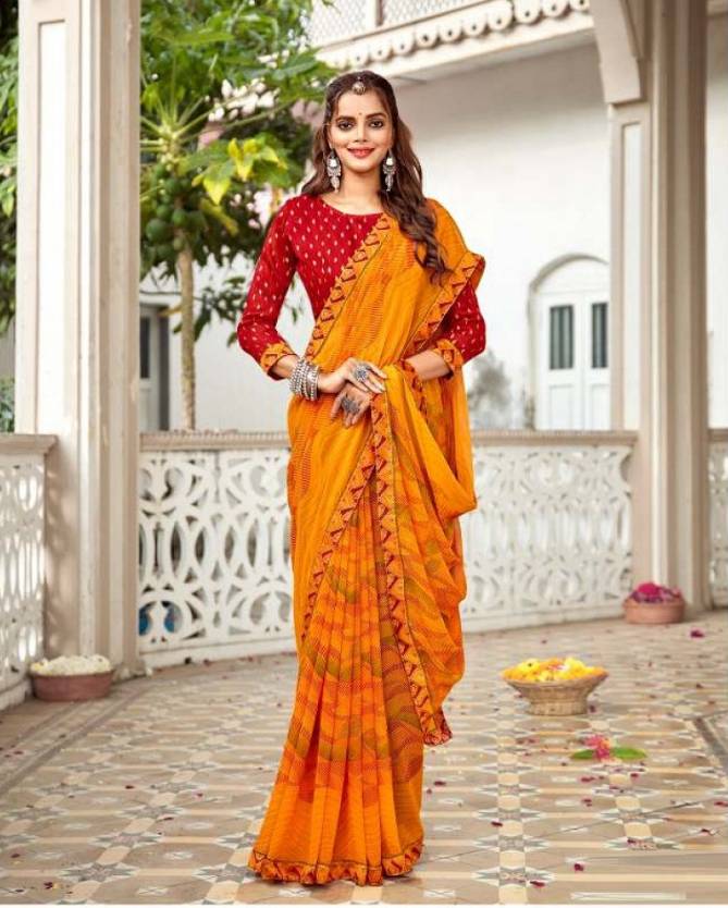 Laxminam Fashion Mania 3 Casual Daily Wear Georgette Printed Saree Collection