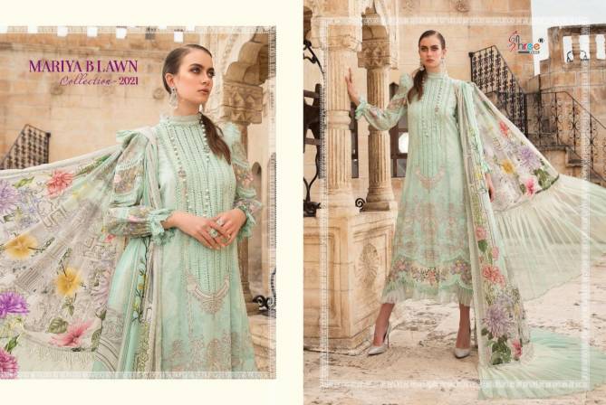 Shree Mariya B Latest Fancy Festive Wear Pure Lawn Print With Exclusive Embroidery Pakistani Salawar Suits Collection
