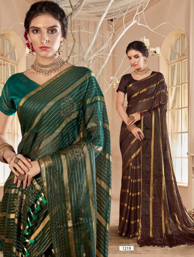 Laxminam Bullet Train Stylish Party Wear Vichitra Silk Designer Saree Collection