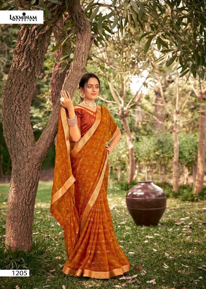 Laxminam Umang Casual Wear Fancy Georgette Saree Latest  Collection