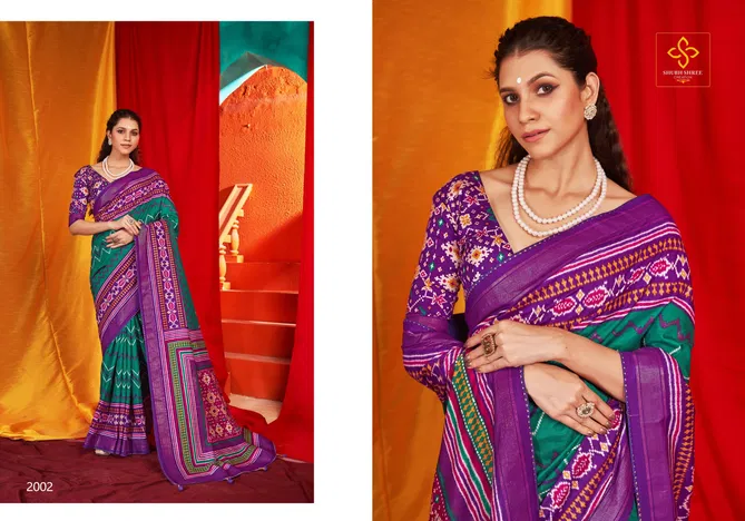 Abhushan Vol 2 By Shubh Shree Velvet Tusser Silk Sarees Exporters In India