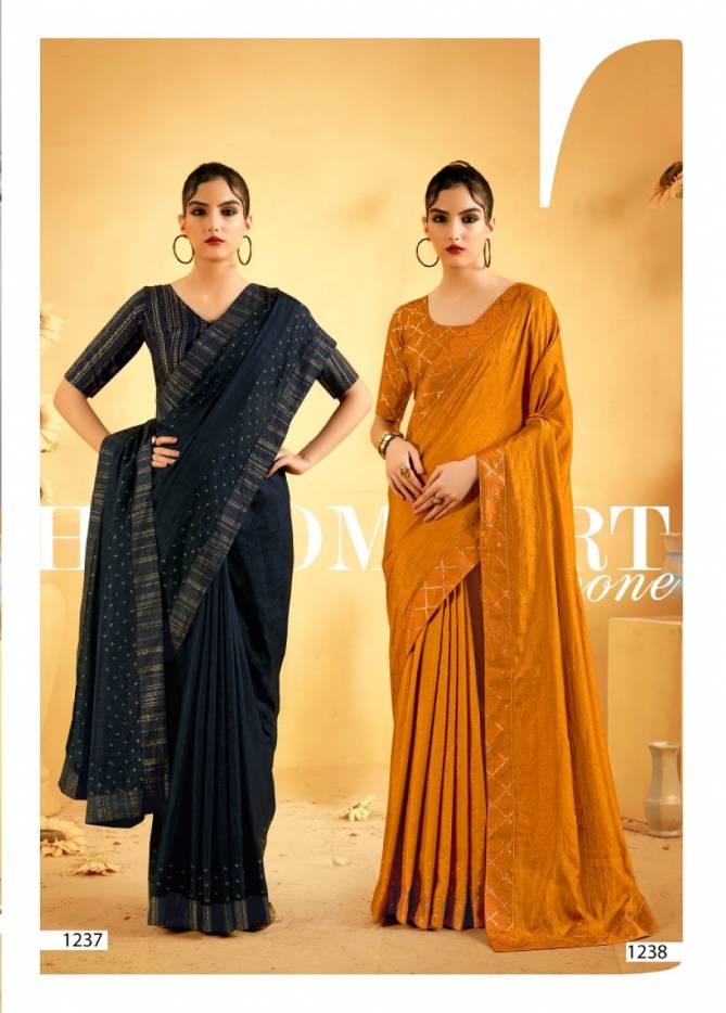Laxminam Bitcoin Exclusive Party Wear Vichitra Silk Designer Saree Collection