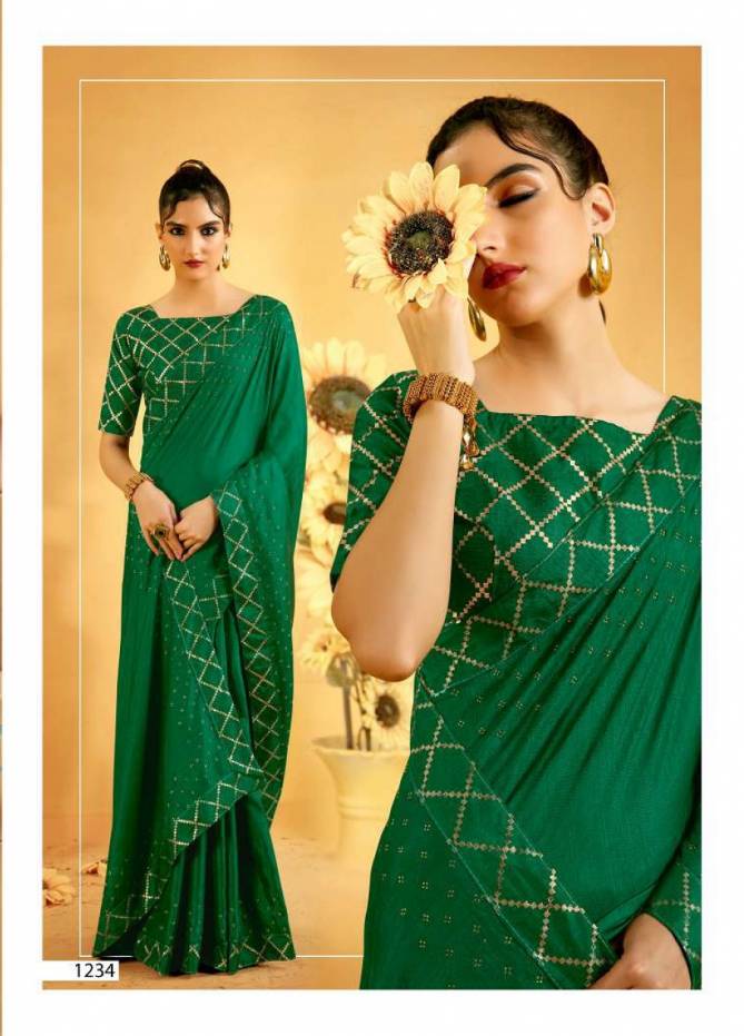 Laxminam Bitcoin Exclusive Party Wear Vichitra Silk Designer Saree Collection