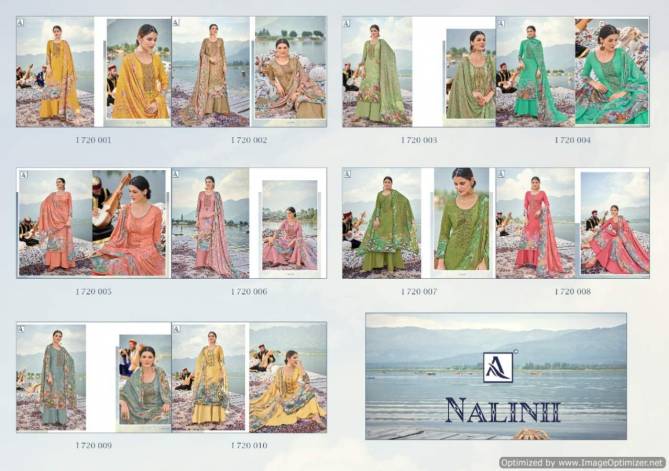 Alok Nalinii Casual Wear Jam Cotton Digital Printed Embroidery Designer Dress Material