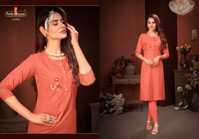 Tunic House Nitika 4 Latest Ethnic Wear Rayon Designer Kurti Collection