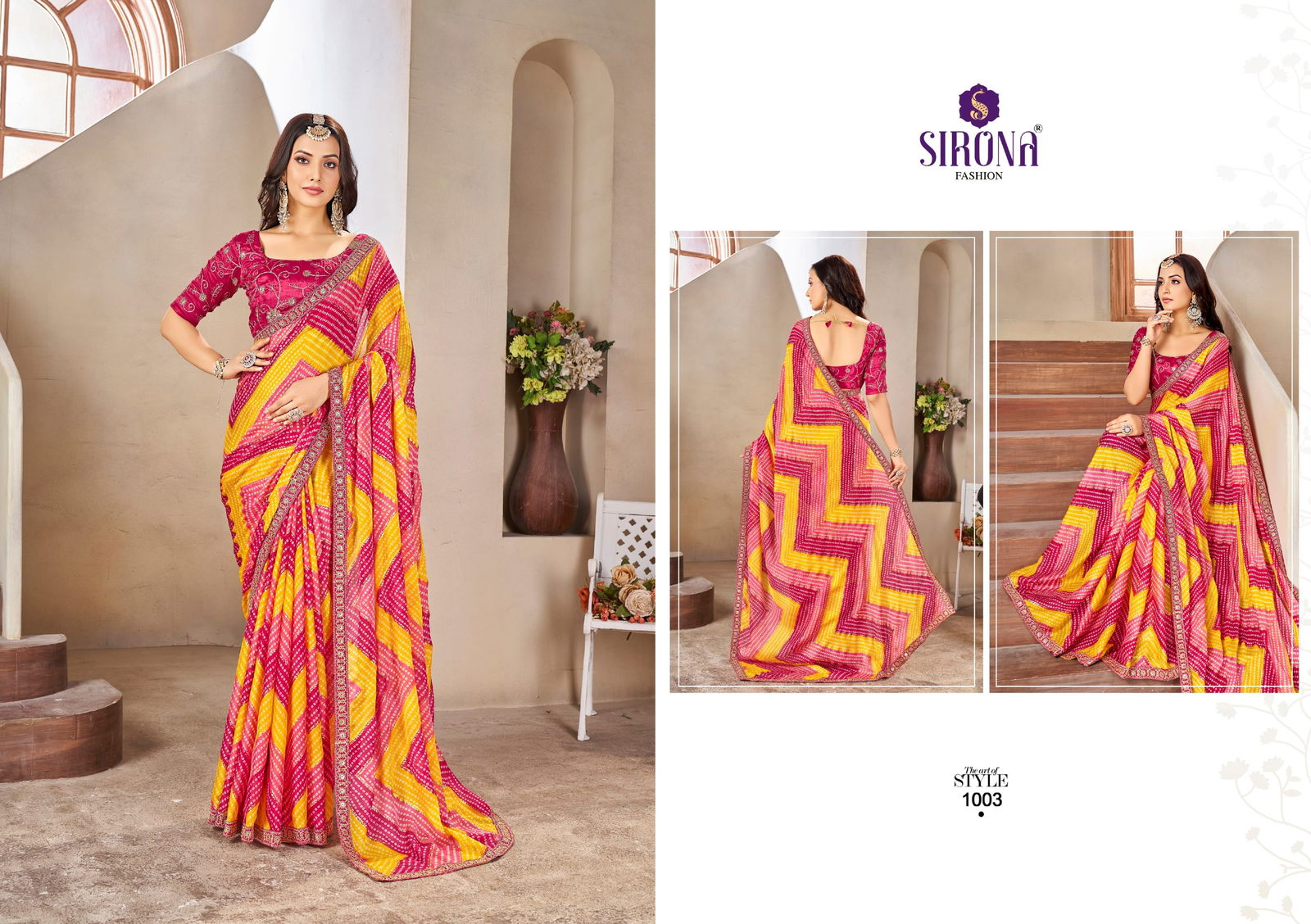 Shraddha By Sirona Silk Moss Chiffon Surat Sarees Wholesale Market