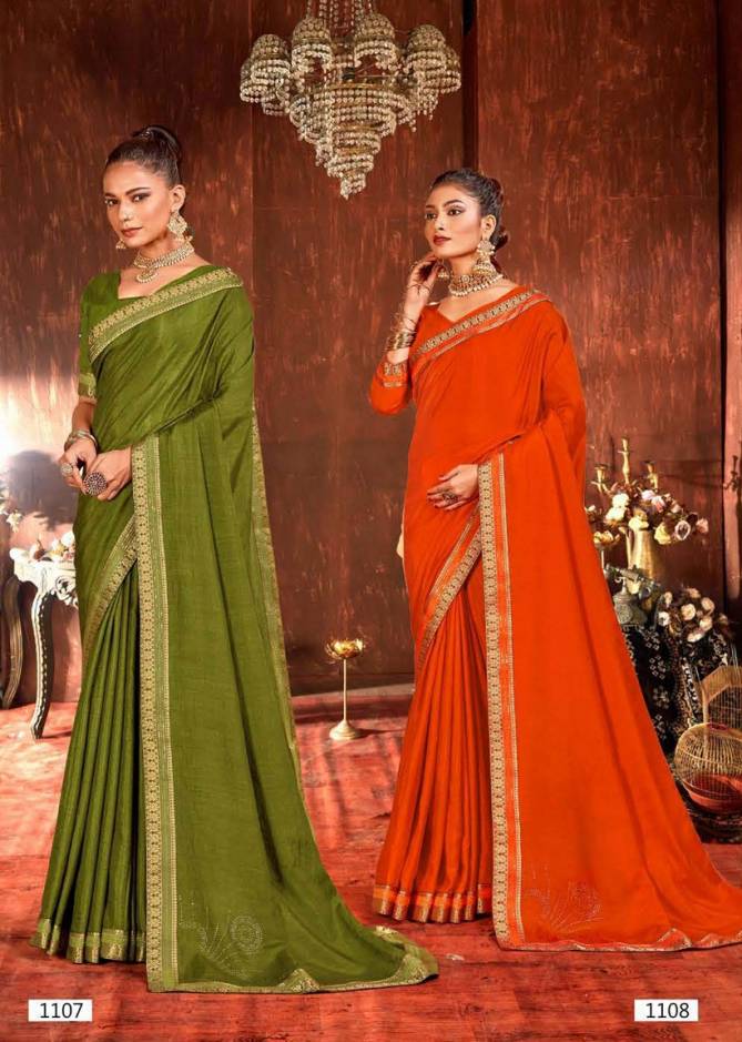 Laxminam MSD Fancy Party Wear Vichitra Silk Designer Saree Collection