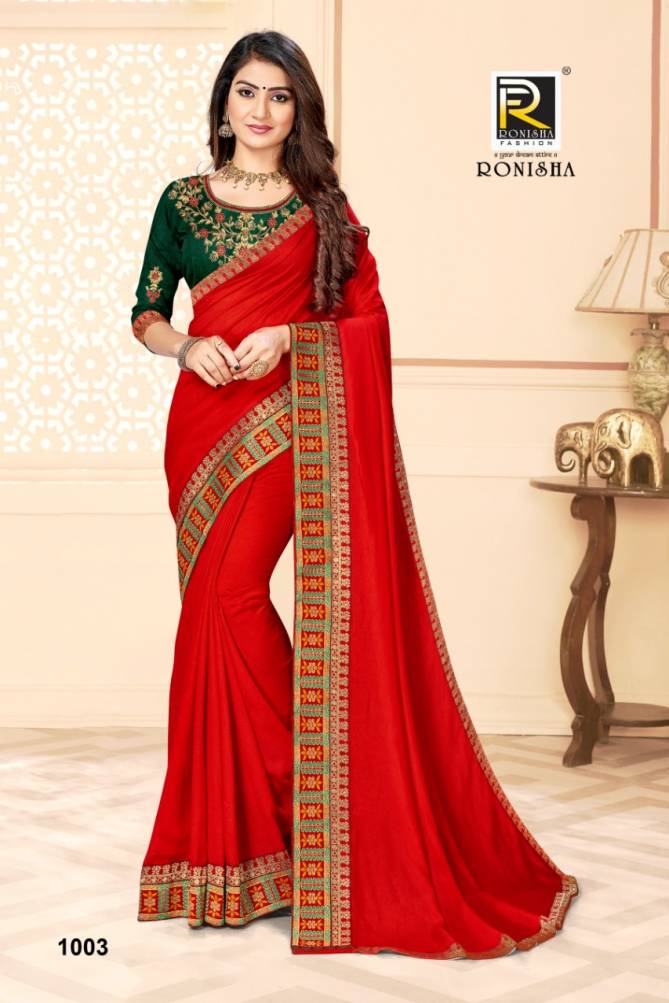 Ronisha Deepsy Latest Exclusive Festive Wear Vichitra Silk Saree Collection