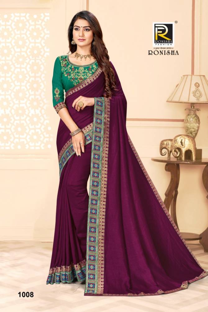 Ronisha Deepsy Latest Exclusive Festive Wear Vichitra Silk Saree Collection