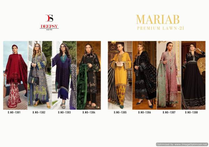 Deepsy Mariab Premium Lawn 21 Ethnic Wear Cotton With Embroidery Pakistani Salwar Kameez