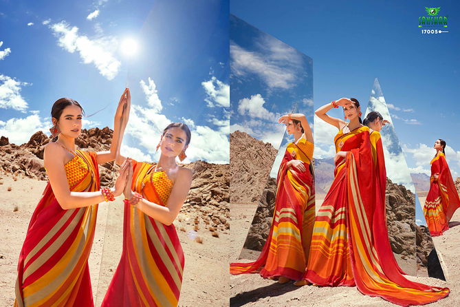 Sanskar Reflaction Latest Regular Wear Georgette Printed Saree Collection