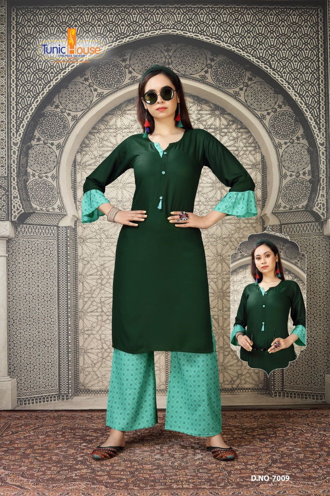 Tunic House Nikki 2 Exclusive Ethnic Wear Rayon Kurti With Plazzo Collection