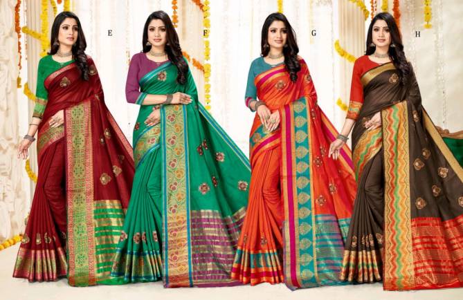 Ronisha Olive Casual Wear Cotton Silk Printed Designer Saree Collection