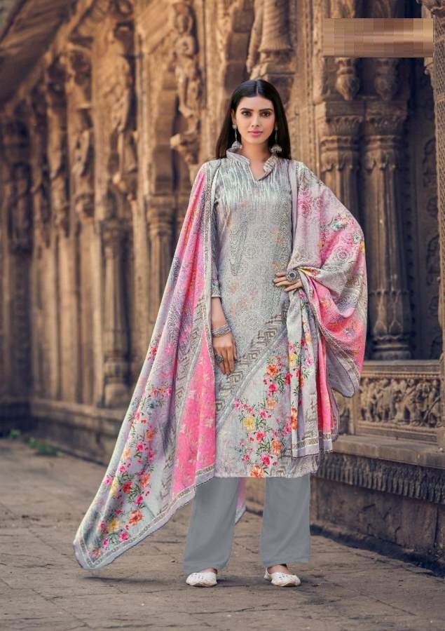 Taj Shazia Exclusive Winter Casual Wear Pashmina Jacquard Printed Dress Material Collection