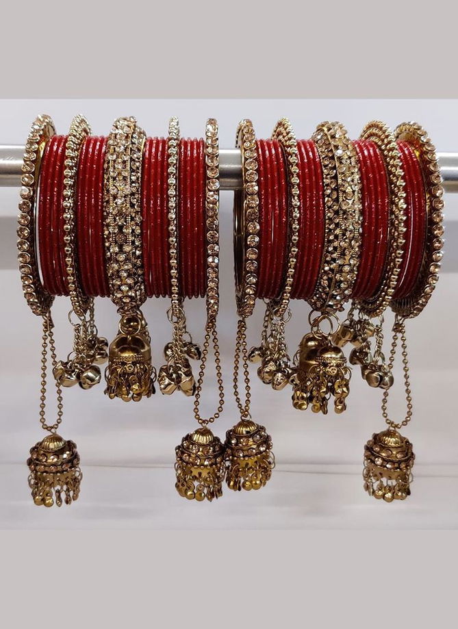 Latest Heavy Bridal Bangles Collection Jhumki Latkan Style