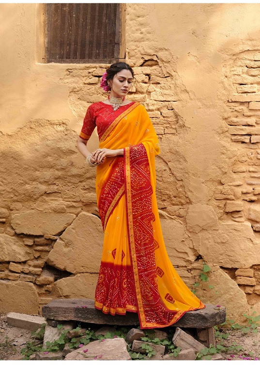 Laxminam Sonpari Latest Fancy Festive Wear Georgette Printed  Saree Collection