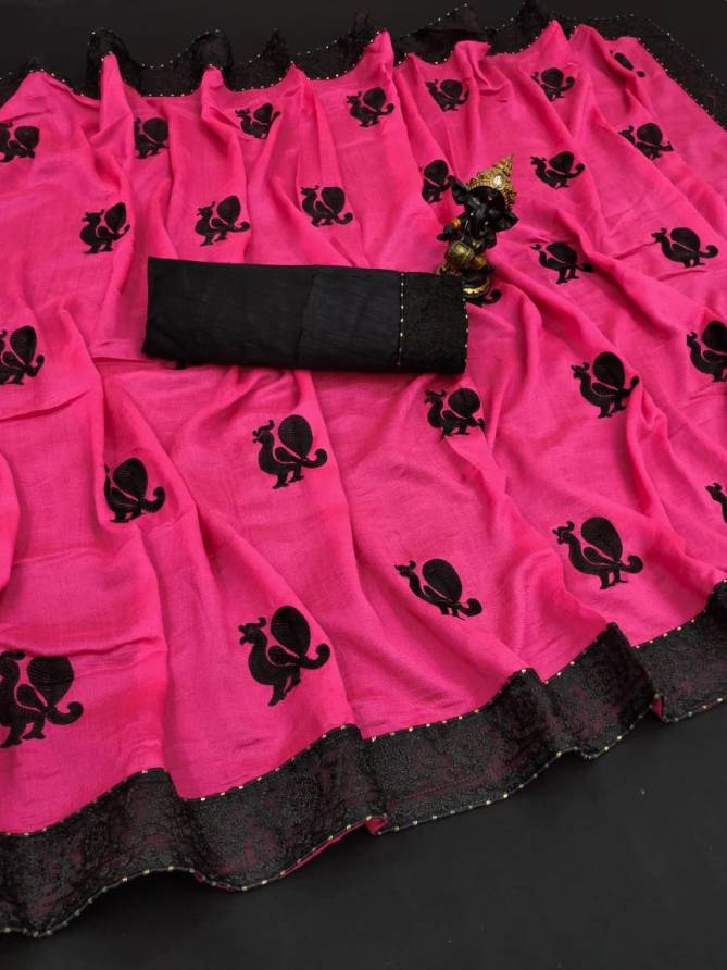 Monalisha 16 Fancy Designer Party Wear Vichitra Silk Latest Saree Collection