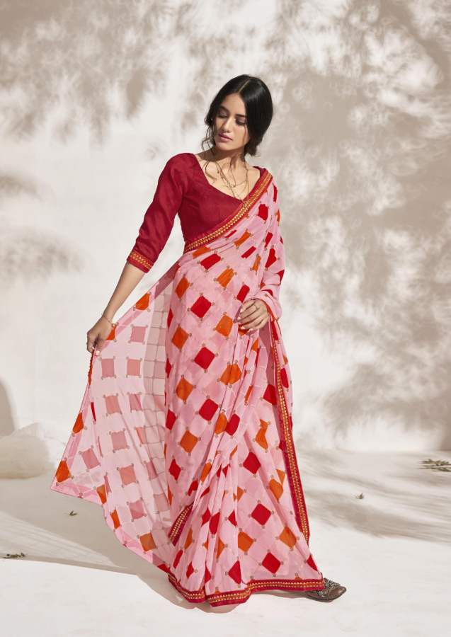 Vishal Aishwarya V4672 Multicolor Georgette Saree