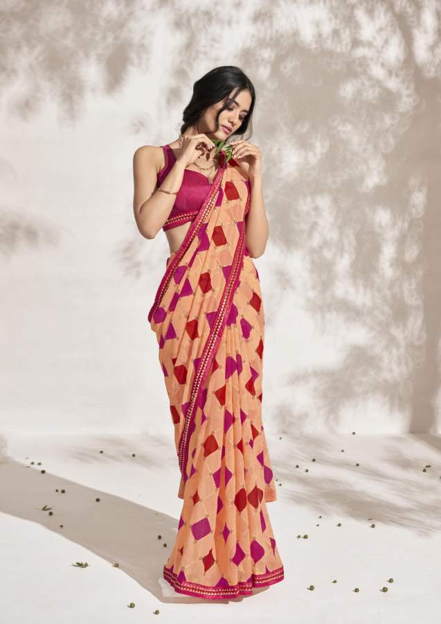 Shangrila Aishwarya Fancy Ethnic Wear Georgette Printed Designer Saree Collection